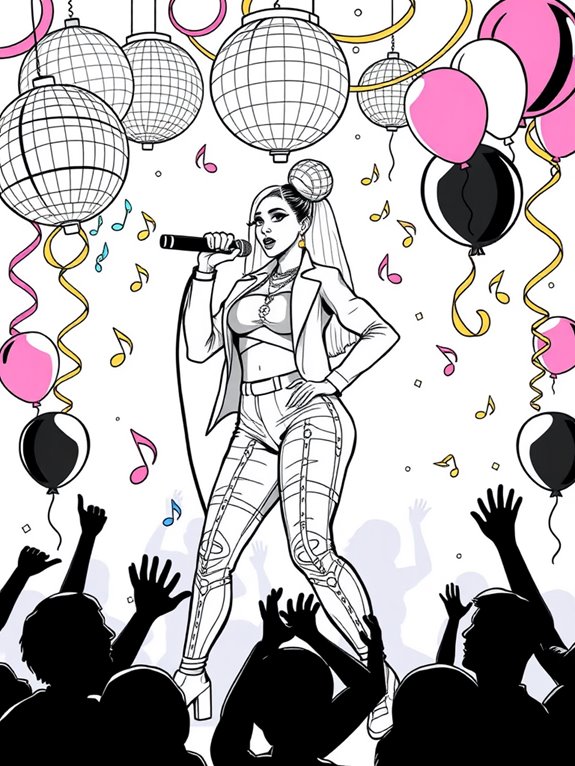 cardi b themed coloring page