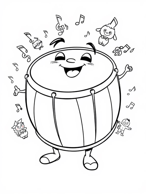 cartoon timpani art activity