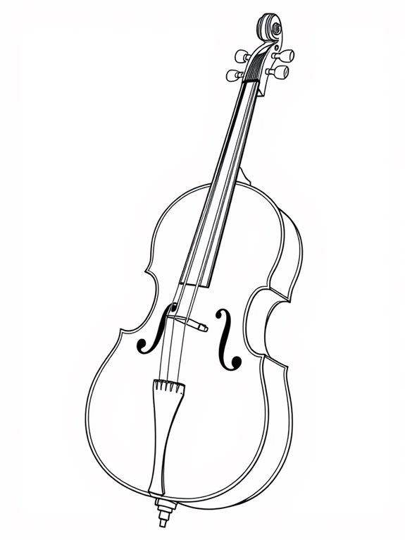 cello coloring page design