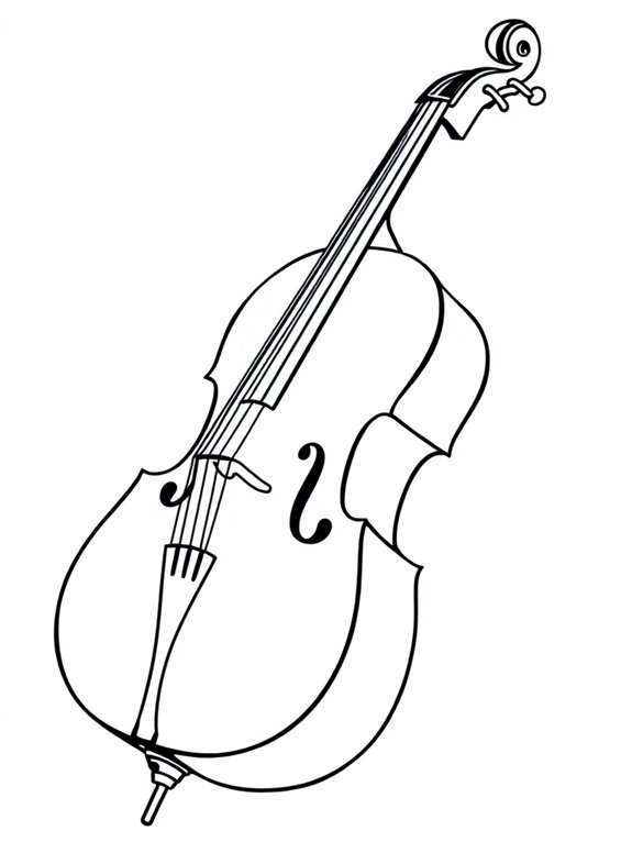 cello coloring page design