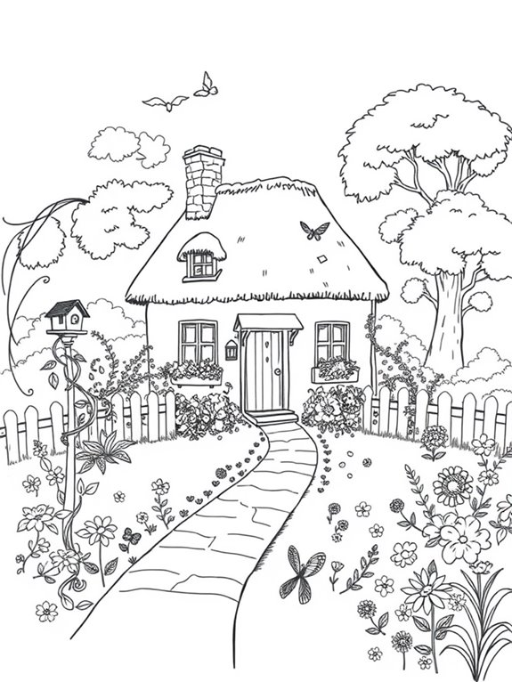 charming countryside home illustration