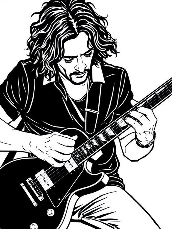 chris cornell guitar illustration