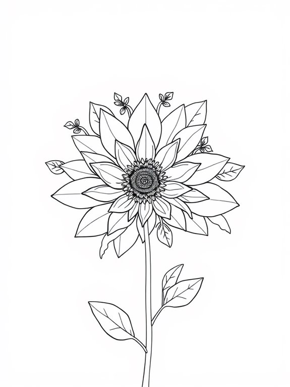 coldplay flower coloring page