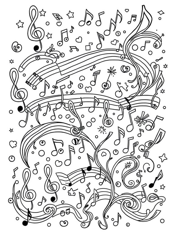 coldplay music notes coloring