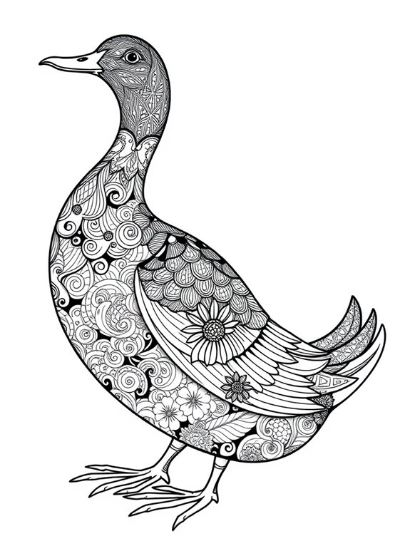 colorful drake coloring page