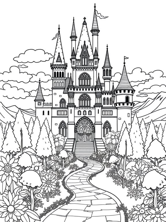 colorful fantasy castle design