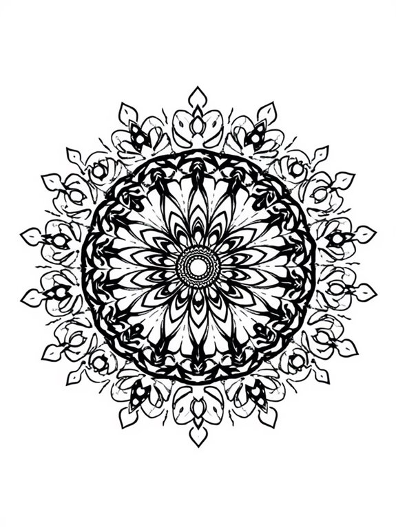 colorful mandala art design