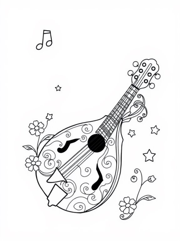 colorful mandolin art activity