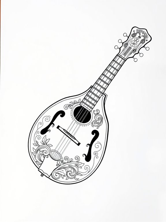 colorful mandolin art design