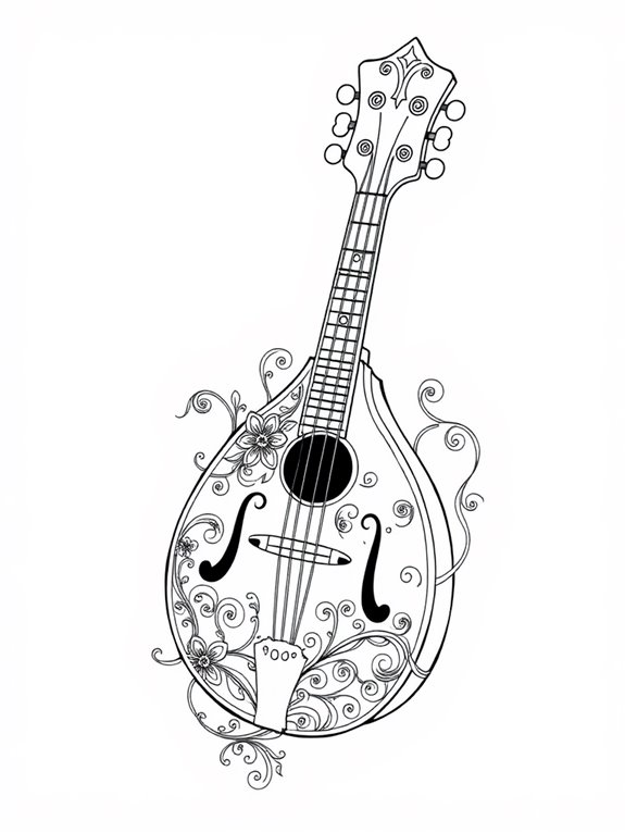 colorful mandolin art design