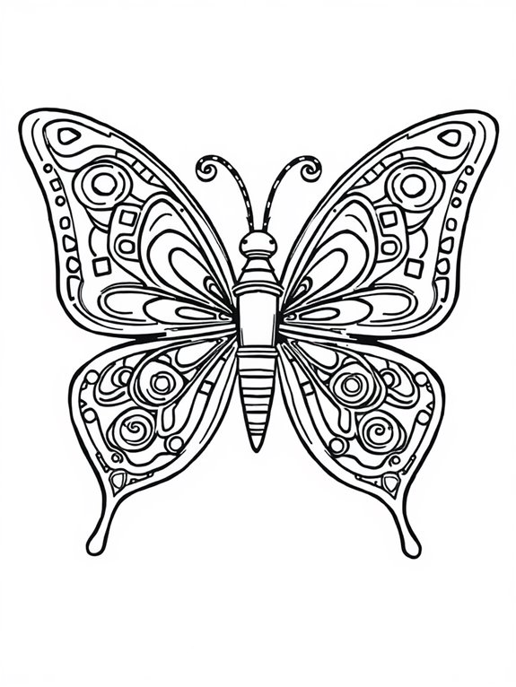 colorful metal butterfly design