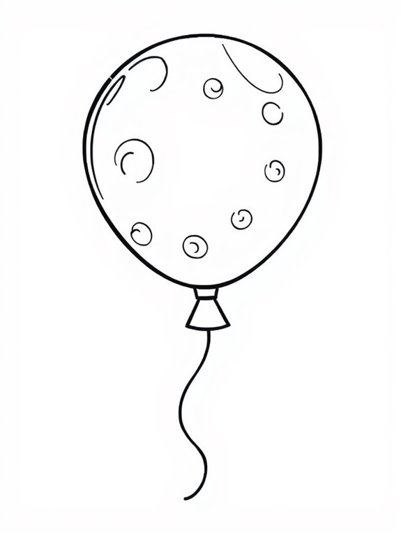 coloring page for balloons