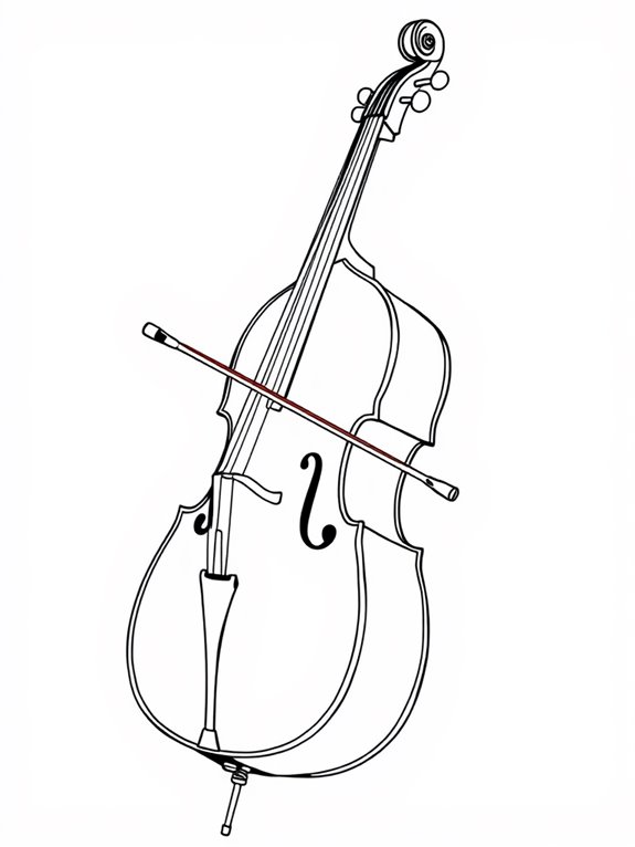 coloring page for cello