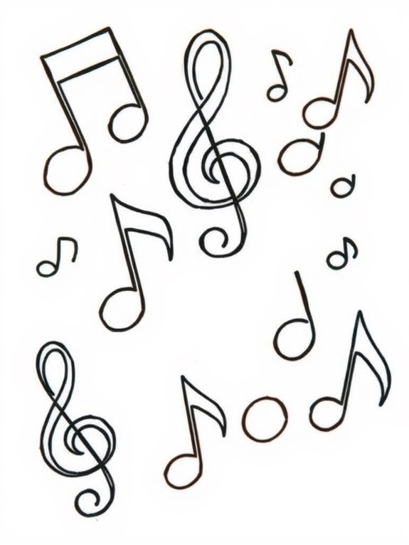 coloring page for music