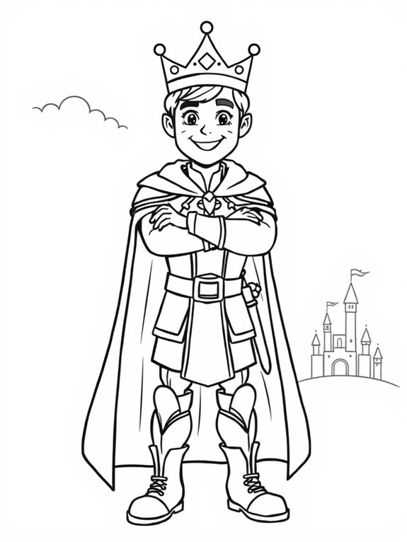 coloring page for prince