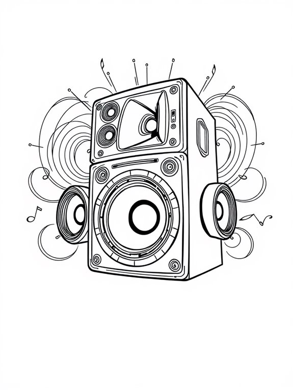 coloring page for speakers