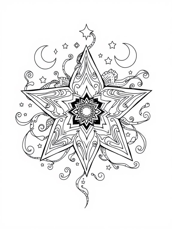 coloring page for stars