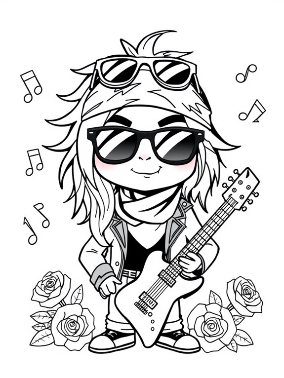 coloring page of axl