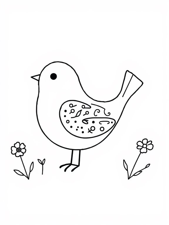 coloring page of birds