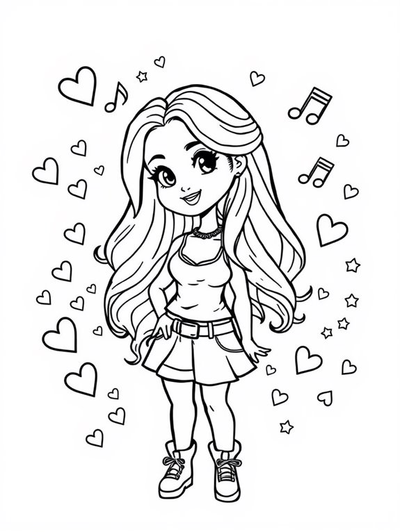 coloring page of britney