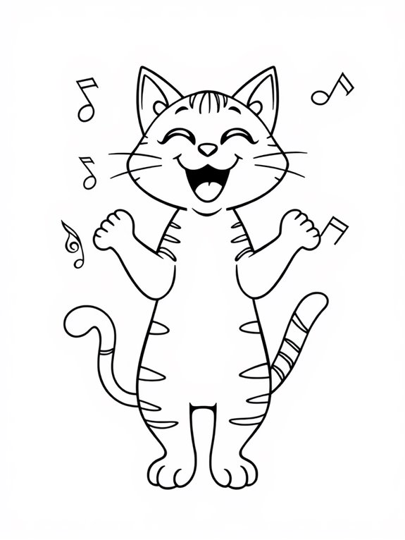 coloring page of cat