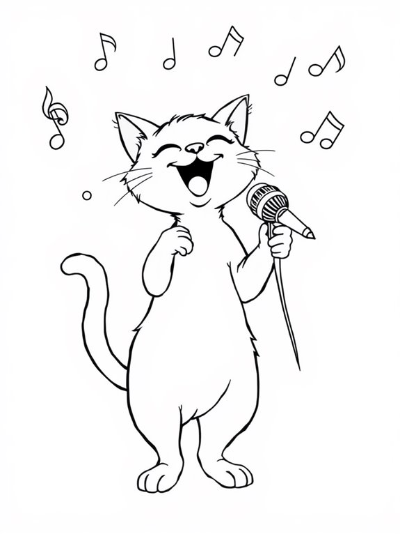 coloring page of cat