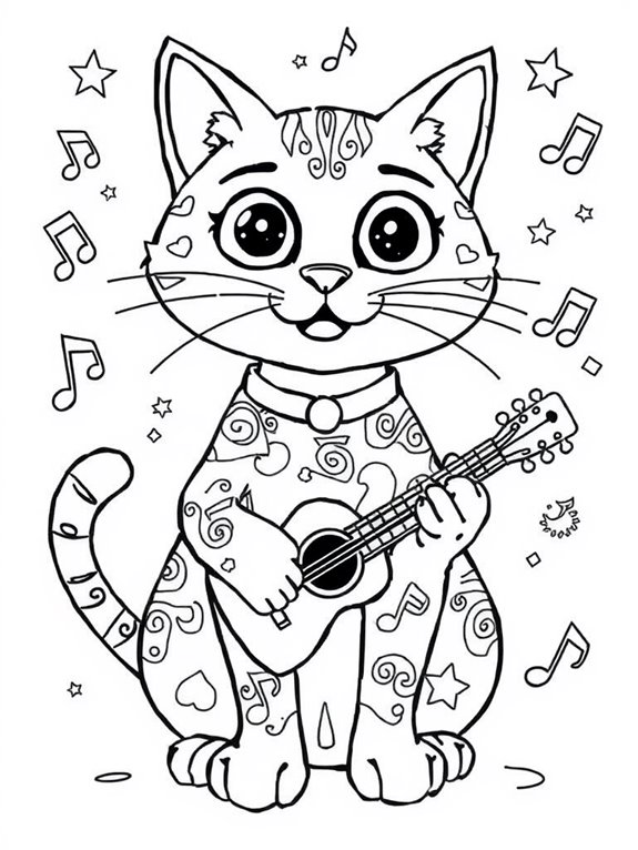 coloring page of cat