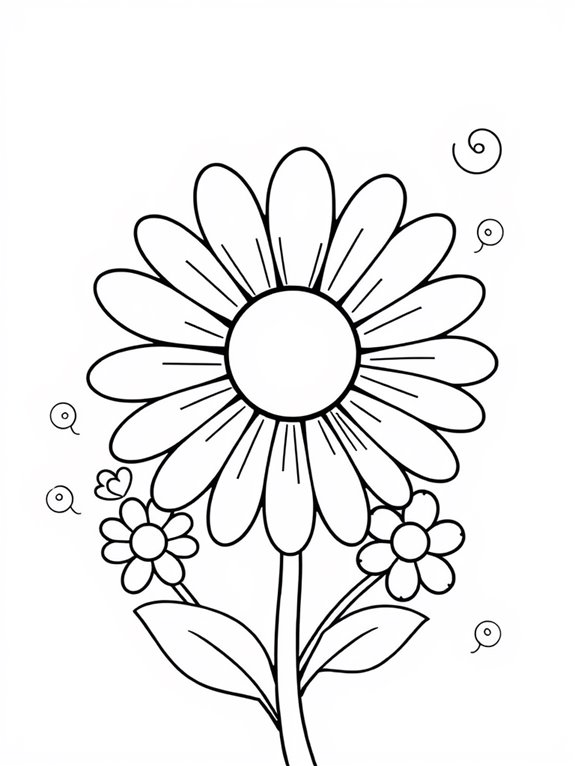 coloring page of flowers