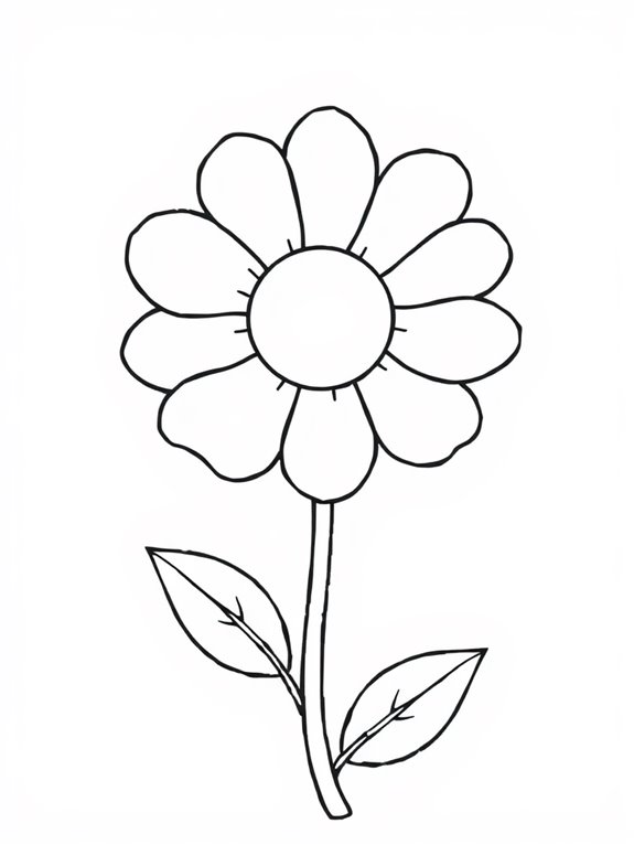 coloring page of flowers