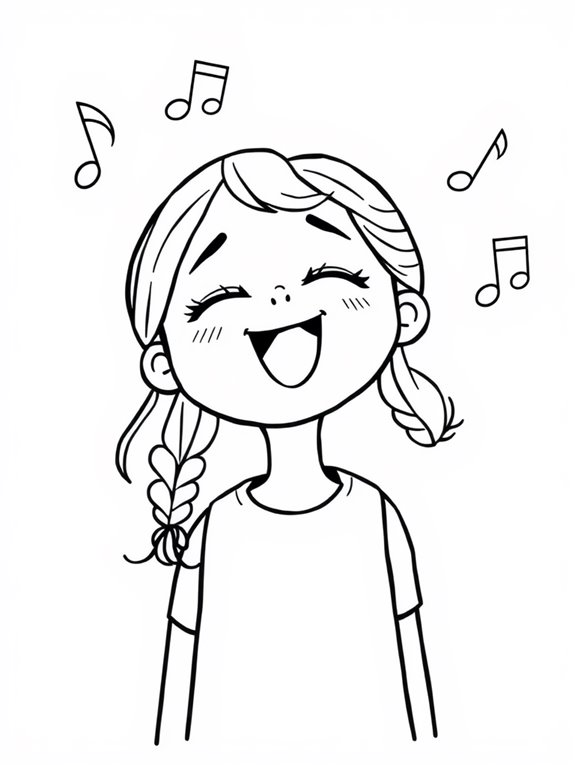 coloring page of girl