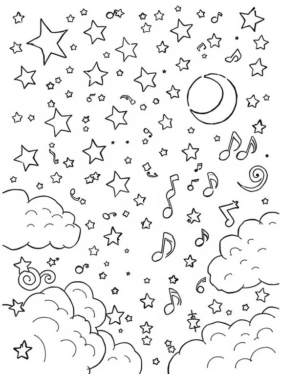 coloring page of stars