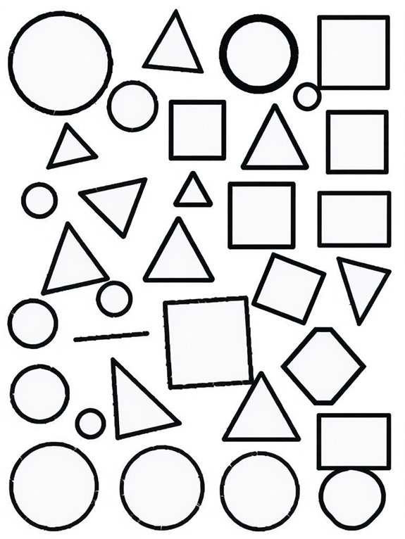 coloring page with shapes