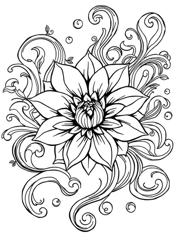 creative floral coloring activity