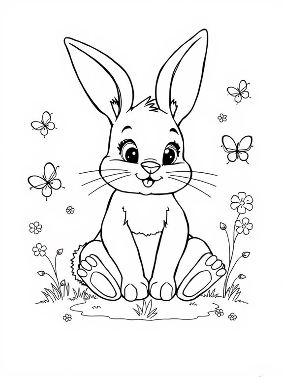 cute bunny coloring page