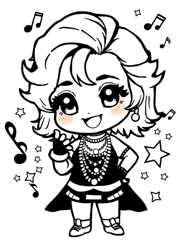 cute madonna coloring page