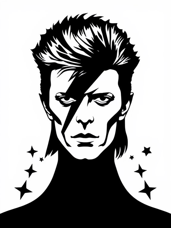 david bowie silhouette art