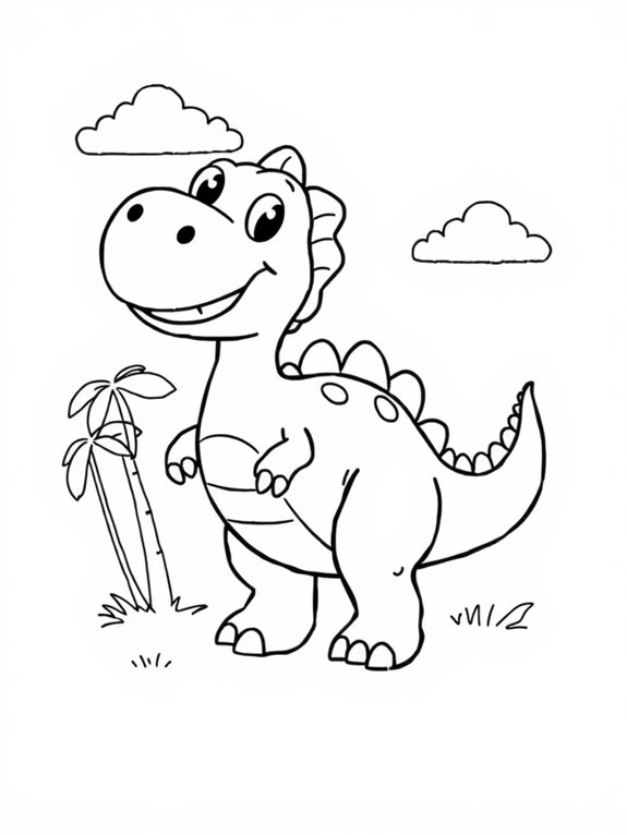 dinosaur coloring page design