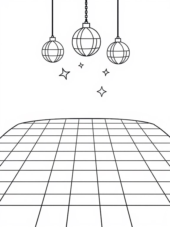 disco floor coloring page