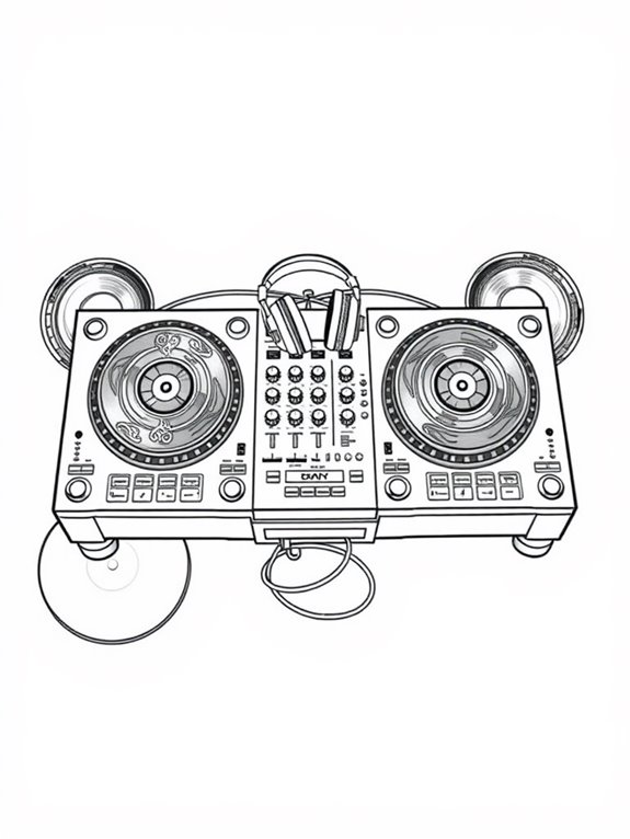 dj turntable art activity