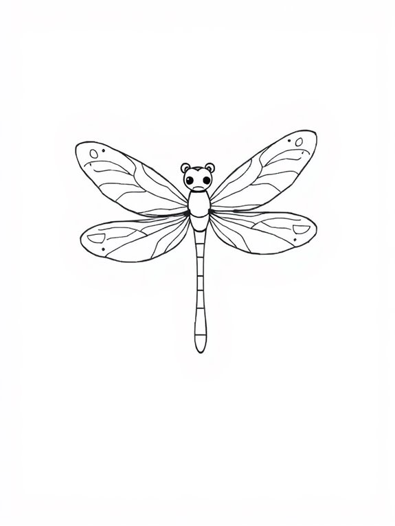 dragonfly coloring page design