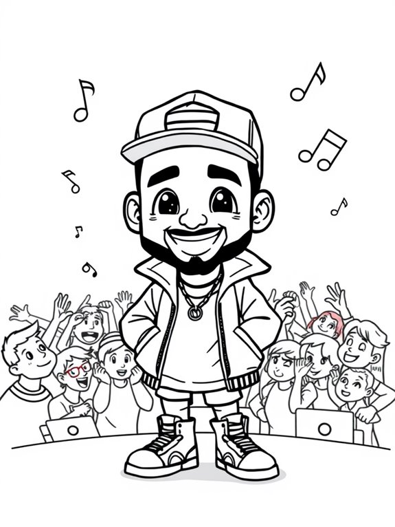 drake cartoon coloring page