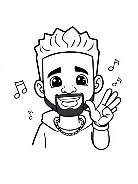 drake coloring page activity