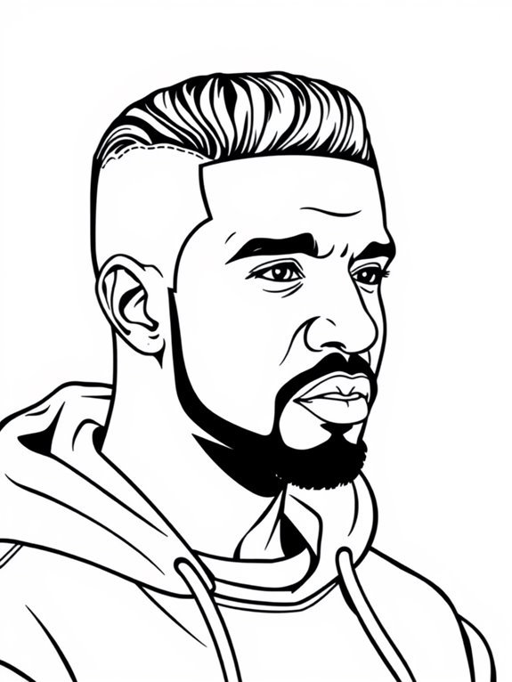 drake coloring page design