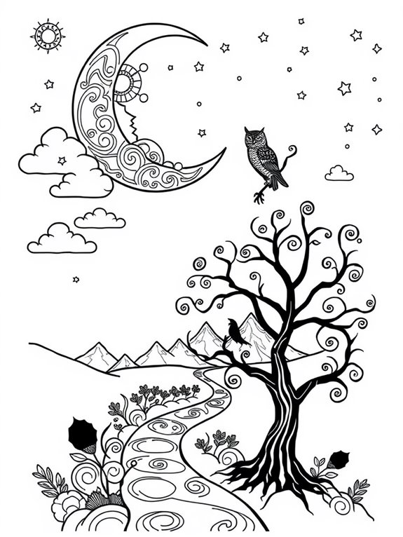 dreams themed coloring page