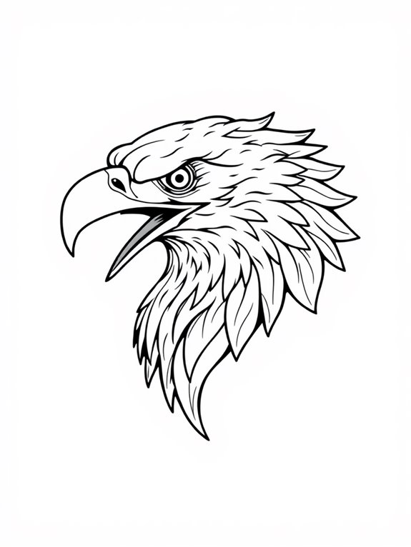 eagle head coloring page