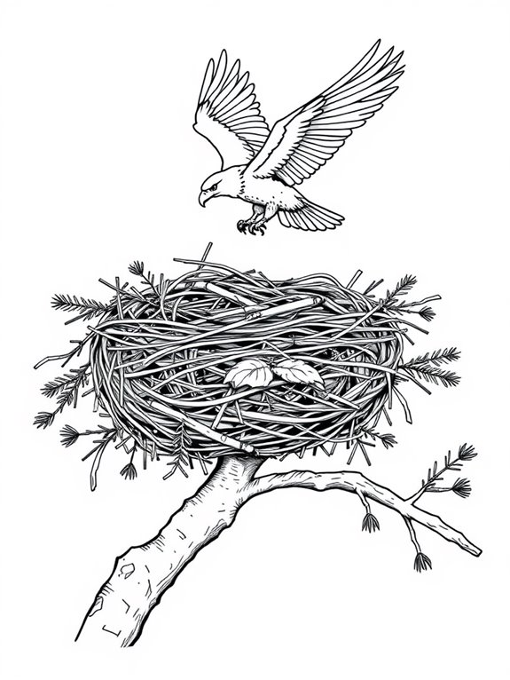 eagle nest coloring activity