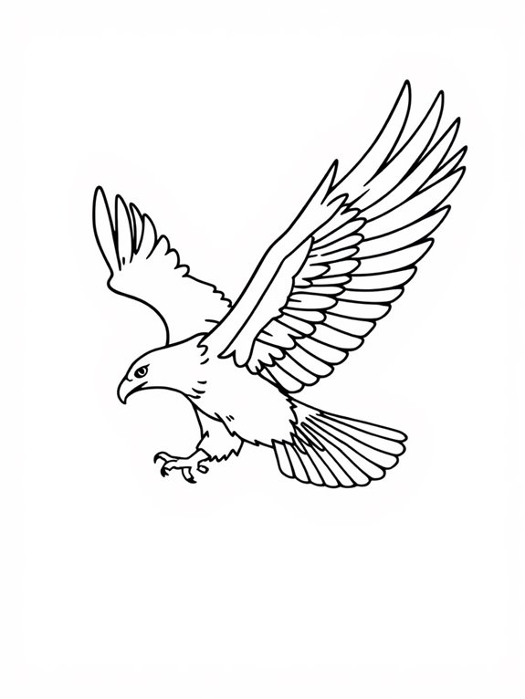 eagle outline for coloring