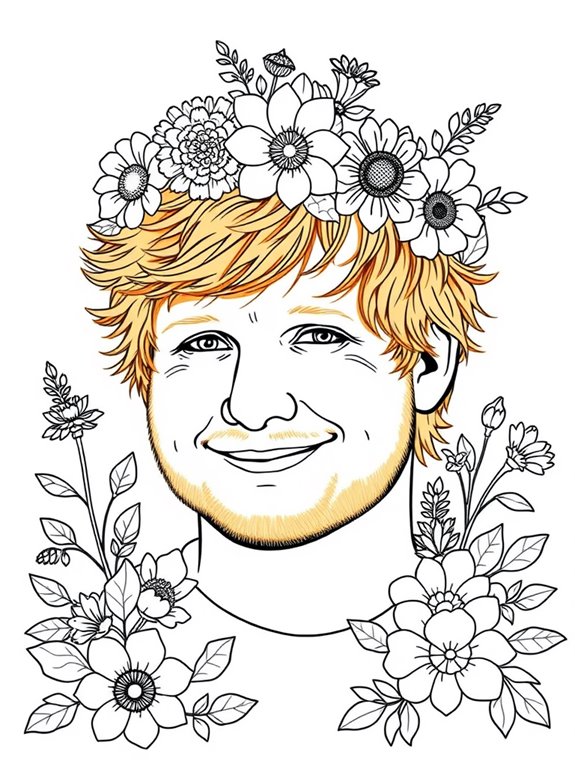 ed sheeran coloring page