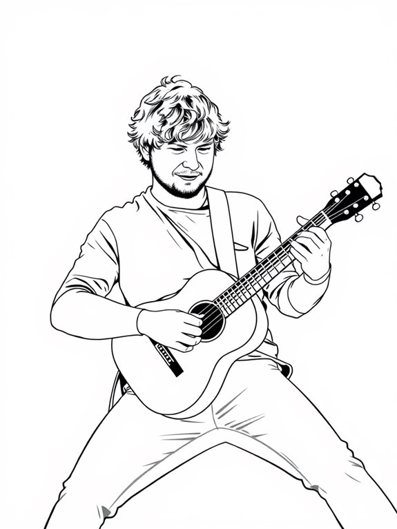 ed sheeran coloring page