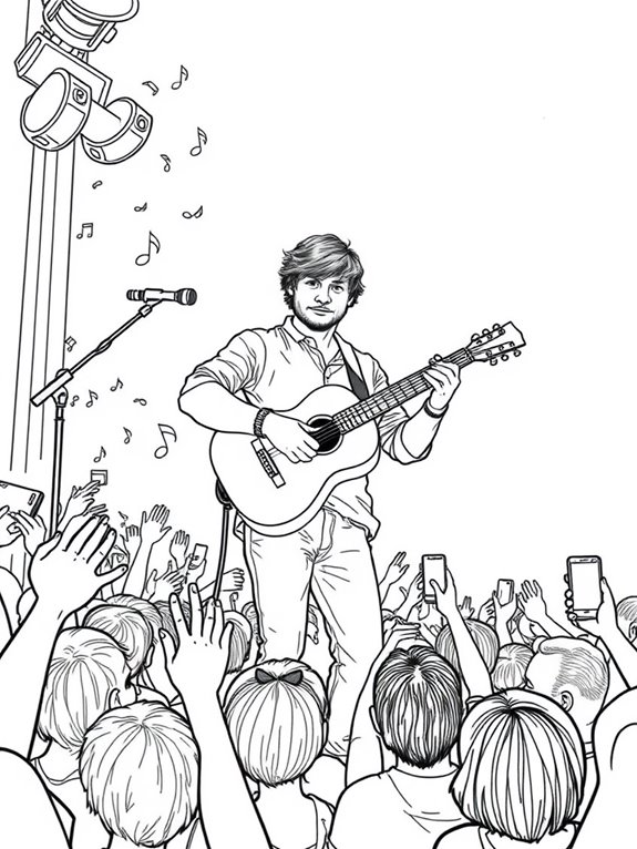 ed sheeran concert coloring page